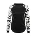 XILALU Women Camouflage Long Sleeve Shirt Casual Blouse Tops T Shirt (S)