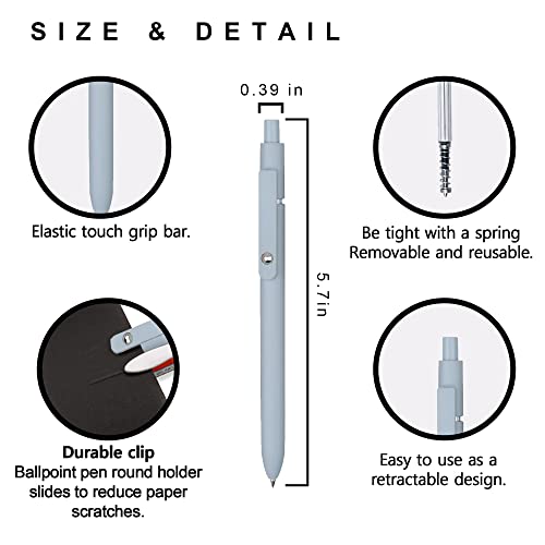 Retractable Gel Pens Shuttle Art Black Gel Pens, 36 Pack (18 Pens 18 Refills) - Retractable, Medium Point, Smooth Writing, Comfort Grip Stylo Gel