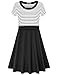 Larenba Women's Stripe Short Sleeve Maternity Breastfeeding and Nursing Dress