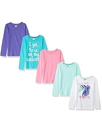 Camisetas de manga larga para niños pequeños y niños de Zebra manchada, paquete de 5