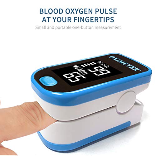 JCeepd IHHI Series FiNgErTiP Pulse ΟxIMeTeR Blood ΟxYgEn Saturation Monitor with Silicon Cover, Batteries and Lanyard