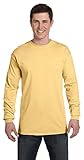 Comfort Colors Ringspun Garment-Dyed Long-Sleeve T-Shirt, Medium, BUTTER