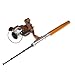 Docooler174; Mini Aluminum Pocket Pen Fishing Rod Pole + Reel (Golden)
