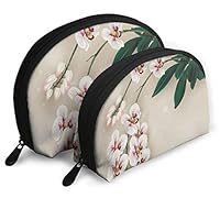 XOMAO Bell Orchid Shell Shape Makeup Bag Set,Travel Toiletry Clutch,Cosmetic Pouch Purse Womens Shell Portable Bags Clutch Pouch Tools Bags