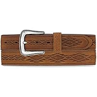 Tony Lama Navajo Blanket Tooled Belts 34 Brown Men