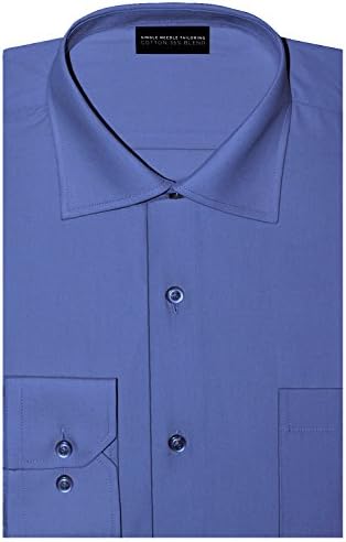 Men's 100% Prime Cotton Spread Collar Wrinkle Free Fashion Fit Color Dress Shirt