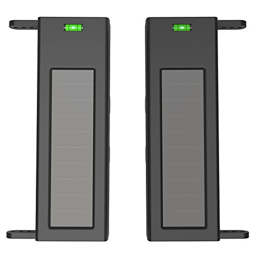 HTZSAFE-Solar-Wireless-Outdoor-Photoelectric-2-Beam-Sensor-WaterproofIP66-Wireless-Transmission-Range-Up-To-14Mile-Infrared-Detection-Range-Up-To-190-Feet