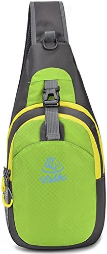 Men Women Sling Shoulder Bags Crossbody Hiking Camping Rucksack Travel Hiking Backpack Green