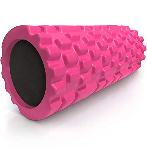 321 STRONG Foam Roller - Medium Density Deep Tissue Massager for Muscle Massage and Myofascial Trigger Point Release, with 4K eBook - Pink (Renewed)