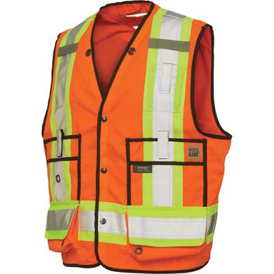 Work King Men's Hi-Vis Surveyor Vest
