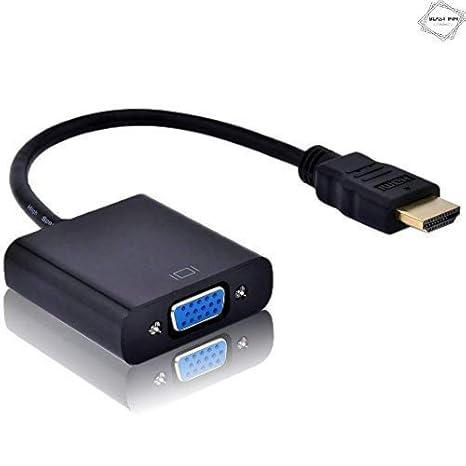 Blast Inn HDMI to Vga Converter Adapter 1080P HD Video Cable Adapter for PC Desktops Laptops Power (Black)