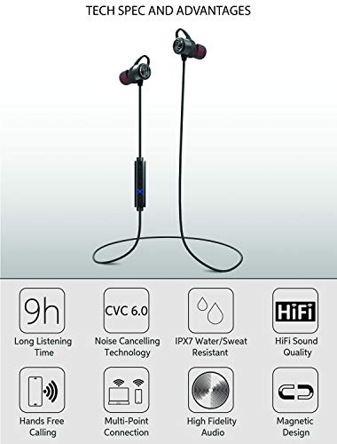 Wireless Bluetooth Earbuds Magnetic Headphones IPX7 for Running with Mic 9 Hrs - RL Audio - //coolthings.us
