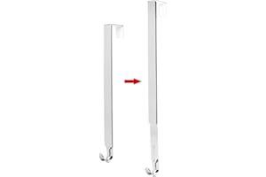ZMCINER Front Door Wreath Hanger, Adjustable 15-25 Inch, 20 lbs Capacity, Silver