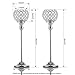 VINCIGANT Silver Crystal Pillar Candle Holders Set of 2,15Inches Tall Coffee Table Decorative Centerpiece for Wedding Halloween Candlelight Dinner Vas