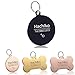 YVYOO Custom Dog Collar Stainless Steel Dog cat tag Free Engraved Pet Dog Collar Accessories ID tag Name Telephone Personalized (Rose Gold Heart, M)