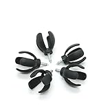 IDS 5 PCs Golf Ball Pick Up Tool Ball Pick Up Retriever Grabber Claw Sucker Tool for Putter Grip Professional Golf Accessory, Black