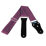 Acoustic Guitar Strap - Soft Cotton no Slide During Playing and Cut Into Your Body Like Nylon - Wide Adjustment Range and Secure Leather Holes-Suitable for All Ages - Classical Design