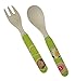 Ecobamboo Ware Kids/Babies/Toddlers Bamboo Utensil Set, Fork and Spoon, Animal Theme
