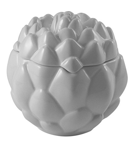SUMMIT COLLECTION White Ceramic Artichoke Storage Container, 3 Cup