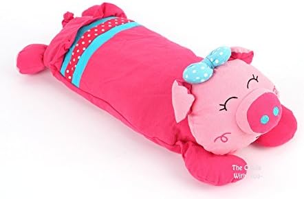 Smile shaped like a pig Newborn baby Buckwheat pillow (Pink)