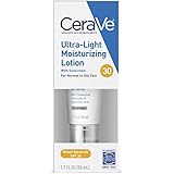CeraVe Ultra-Light Face Lotion/Face Moisturizer with Sunscreen (SPF 30) for Daily Use, 1.7 Oz