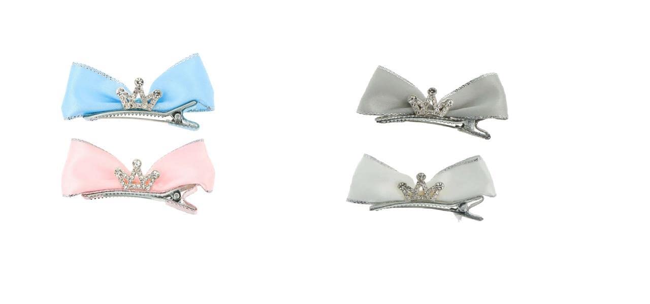 Inca - Set of 2 Hair Hooks with Bow and Crown 2 mod. sdos. (43215)