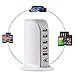 USB Charging Station/Hub, INNLIFE 40W/8A 5-Port USB Wall Charger Power Adapter Desktop Charger for iPhone, iPad, Samsung Galaxy S7/S6/Edge, Note 5, LG G5 and More (White)