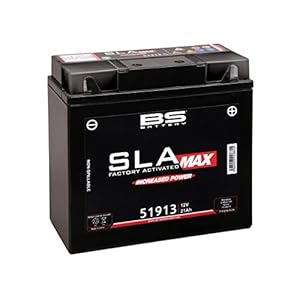 BS Battery 300860 51913 AGM SLA MAX motorfietsaccu, zwart