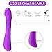 G Spot Vibrator with Fexible Shaft 9 Strong Vibration Patterns for Multiple Orgasms, PALOQUETH Waterproof Personal Dildo Vibrator for Clit Stimulation, Soft Silicone Rechargeable