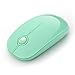 Jelly Comb 2.4G Slim Wireless Mouse with Nano Receiver, Less Noise, Portable Mobile Optical Mice for Notebook, PC, Laptop, Computer, MacBook MS001 (Pure Green)