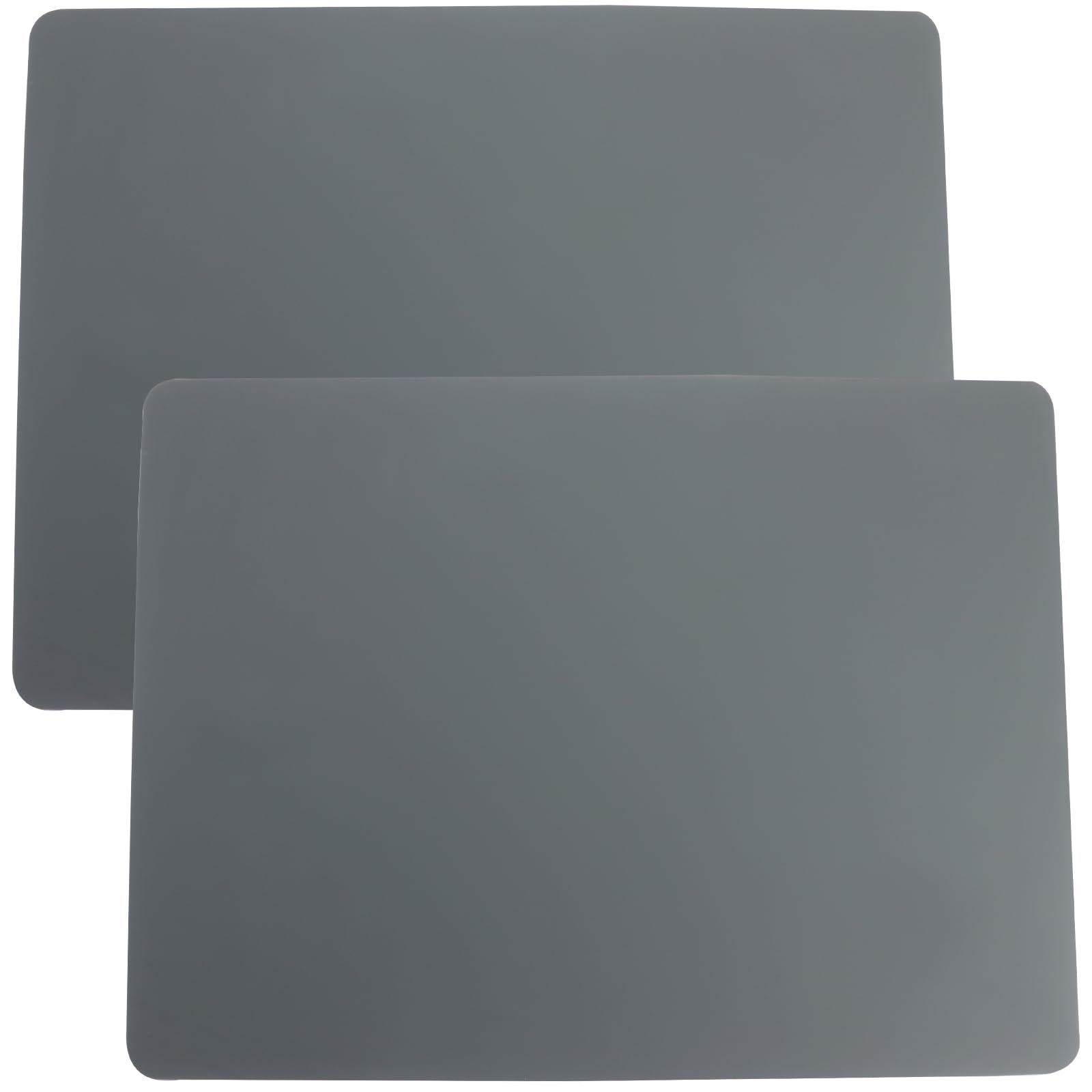 Roellgs 2 Pack Silicone placemats, Baking mat, Multipurpose Table Protector, Non-Stick and Non-Slip Heat Resistant (Grey)