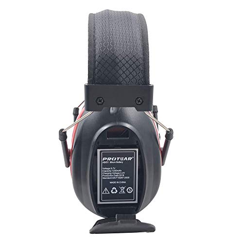 Protear Bluetooth Radio Headphones AM FM Noise Reduction Safety Earmuffs with Rechargeable 1200mAh Lithium Battery & Built-in Mic,NRR 25dB Ear Protector For Working