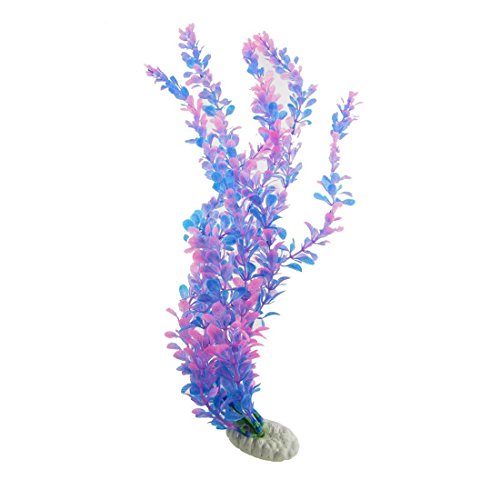 Mallofusa Plastic Fish Tank Water Grasss Artificial Aquarium Plants Ornament Decoration, 20.5-Inch, Pink Blue