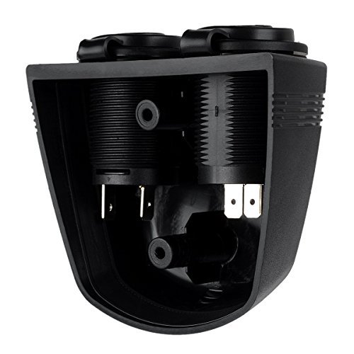 Jtron Car Cigarette Lighter Socket Splitter 12-24V Charger Power Adapter Outlet With 1-Socket Dual USB Car Charger Adapter For Apple/Samsung Android cell phone/tablet, gps and More (Black)
