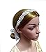 BABEYOND Elegant Luxury Handmade Crystal Rhinestone Jewelry Beads Bridal Wedding Evening Pageants Proms Birthday Christmas Gift Headband Satin Ribbon Hairband Headwrap Hair Band Accessory White