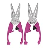 Kuhn Rikon Multi Use Shears Scissors With Box Cutter Set Of 2, Pink