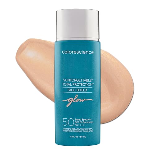 Colorescience Sunforgettable Total Protection Face Shield Glow SPF 50, Glow, 1.…