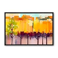 Framed Canvas Wall Art Color Abstract Canvas Prints Home Artwork Decoration for Living Room,Bedroom - 16x24 inches