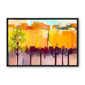 signwin Framed Canvas Wall Art Color Abstract Canvas...