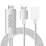 Edal 2017 The Latest 3rd Generation Lightning To HDMI Cable Digital AV Adapter for iPhone 7 7 Plus 6s 6s Plus 6 6 Plus 5 5c 5s SE, iPad Air/Mini/Pro, iPod Touch 5th/6th (Plug and Play)-White