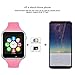 Bluetooth Smart Watch GSM Phone Watch with Camera for Android Smartphones (Silver + Pink)