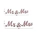 SROOD Mr and Mrs Sign Wedding Decorations Mr & Mrs Sign Sweetheart Wedding Table Decorations Wooden Letters Gold Glitter, (30 x 6, Rosegold)