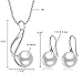 OneSight Sterling Silver Freshwater Cultured Pearl Drop Earrings Necklace Set for Women (White Pearl Earrings Necklace Sets Short)