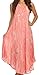 Sakkas Kara Long Draped Sleeveless Marbled Caftan Dress/Cover Up