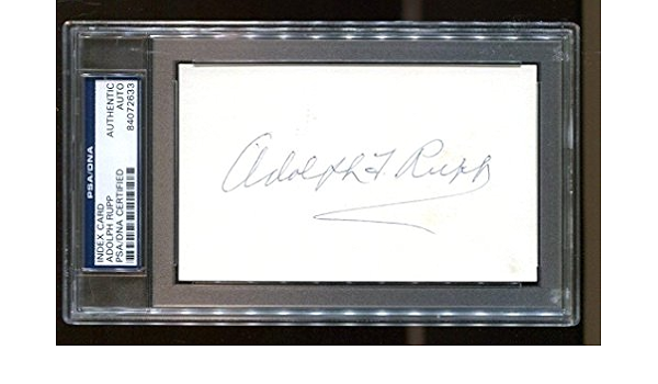 adolph rupp autograph