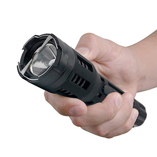 Monster EconoForce Powerful Stun Gun Defense Flashlight with Holster, Maximum Voltage, 3 Light Functions, Rechargeable, Black