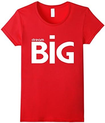 Womens C405 DREAM BIG T-Shirt Workout Gym MMA Fitness Motivation Small Red