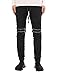 JD Apparel Men's Slim Fit Biker Jogger Pants with Shirring Detail