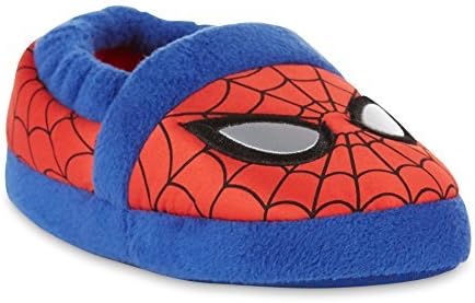 Marvel Spider-Man Toddler Boys Red and Blue Slippers (Small / 5-6 M US Toddler)