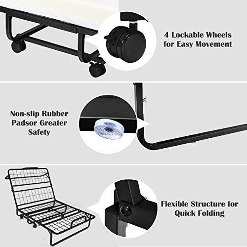 4 Giantex+Folding+Mattress+Rollaway+Portable